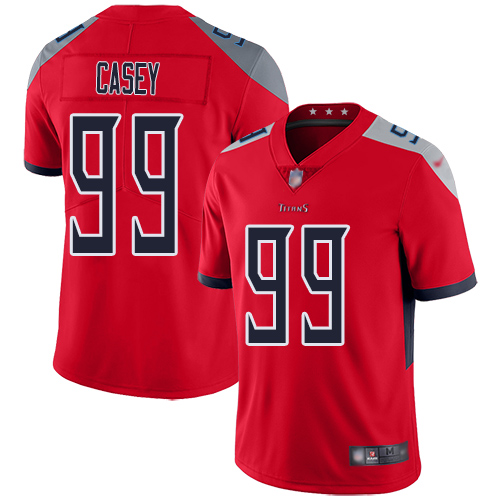 Tennessee Titans Limited Red Men Jurrell Casey Jersey NFL Football #99 Inverted Legend